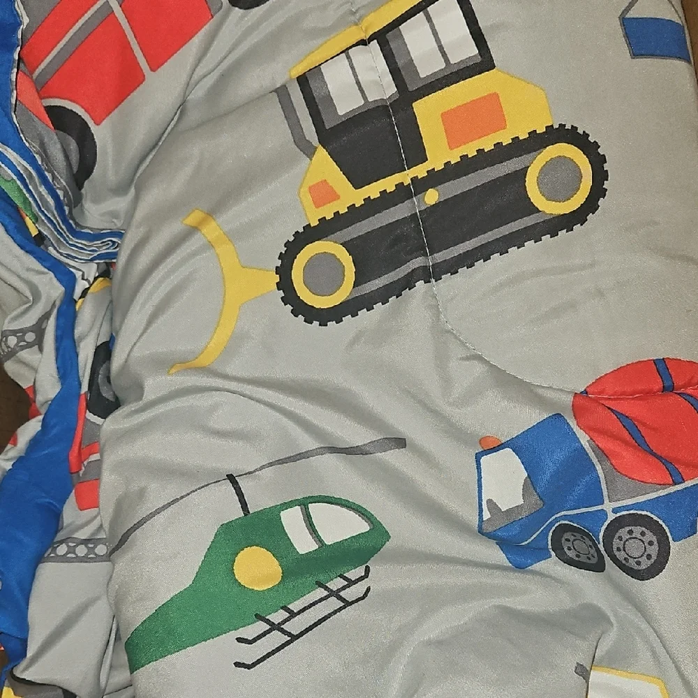 Colorful Construction Vehicle Blanket